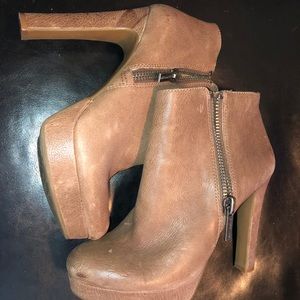Gianni  Bini high heel booties.  Brown.